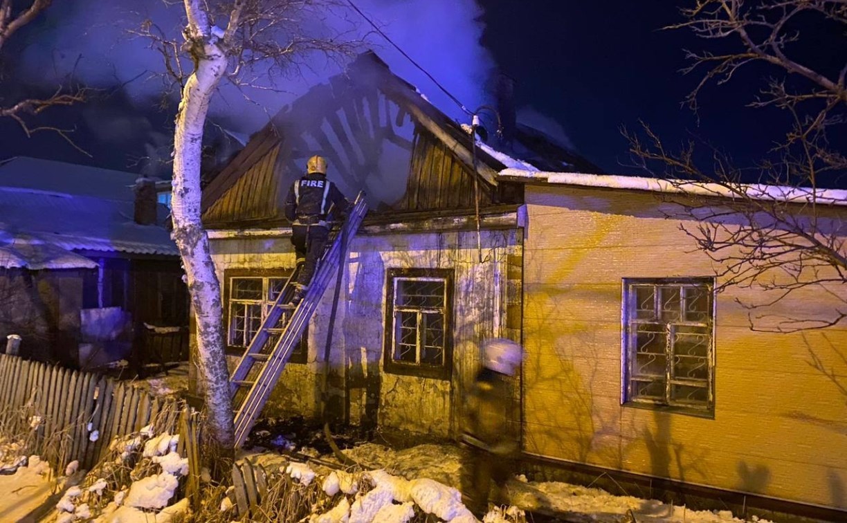 CitySakh.ru - Частный дом горел в Южно-Сахалинске