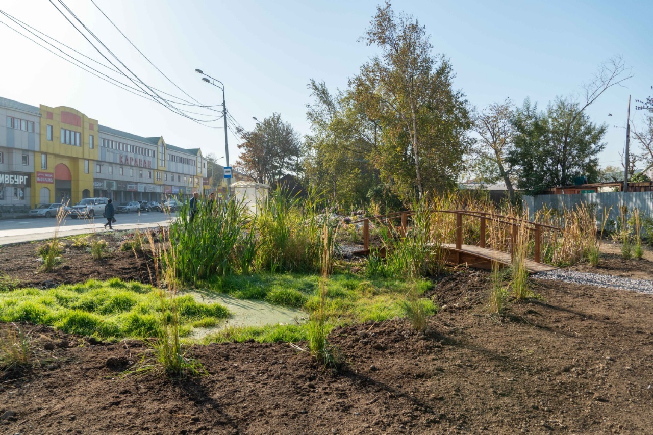 CitySakh.ru - В Южно-Сахалинске завершили благоустройство новой зеленой зоны