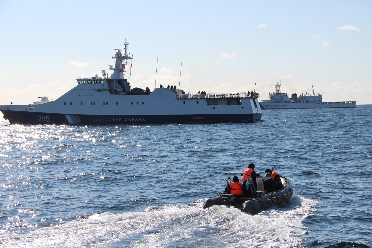 Береговое управление. Патрульное судно БОХР Японии. Пограничный корабль Сахалин. Береговая охрана на Сахалине.